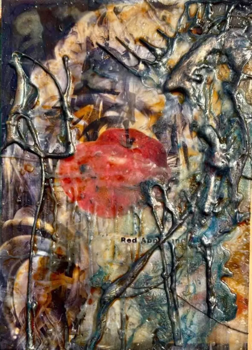 Melted red apple and Marilyn