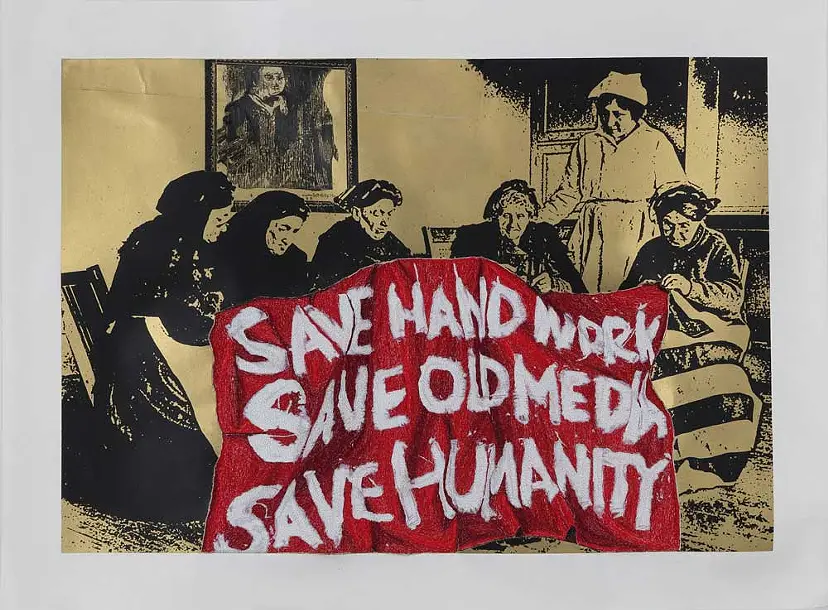 SAVE HAND WORK, SAVE OLD MEDIA, SAVE HUMANITY by 青山悟   AOYAMA Satoru