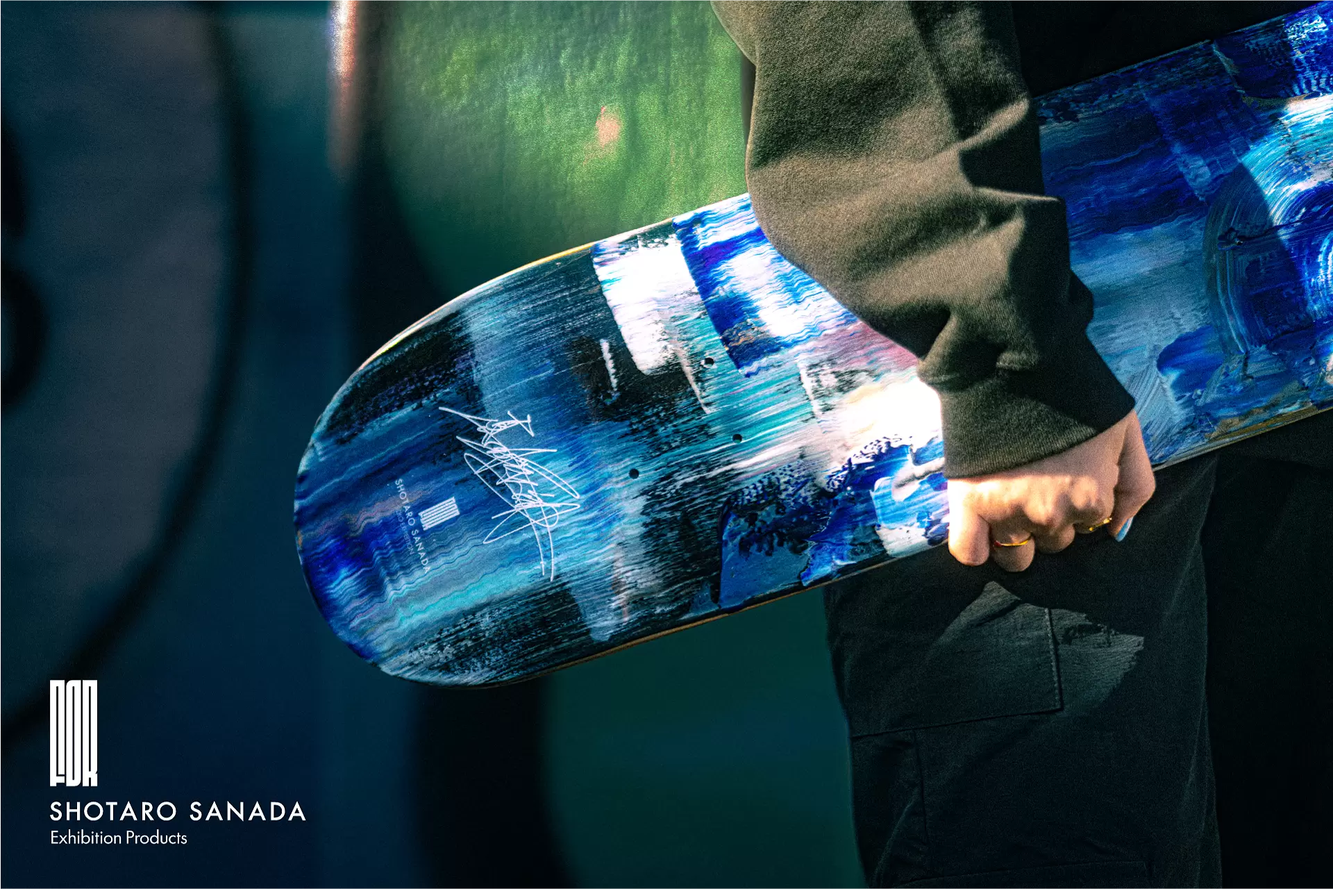 Skateboard deck 1 ( Blue × White )