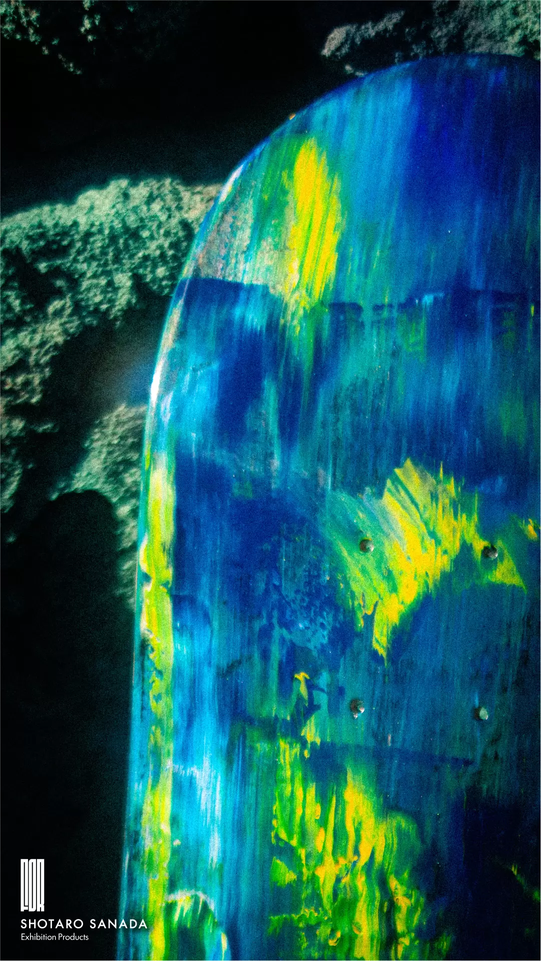 Skateboard deck 3 ( Blue × Green ) by 真田将太朗 | 現代アートの