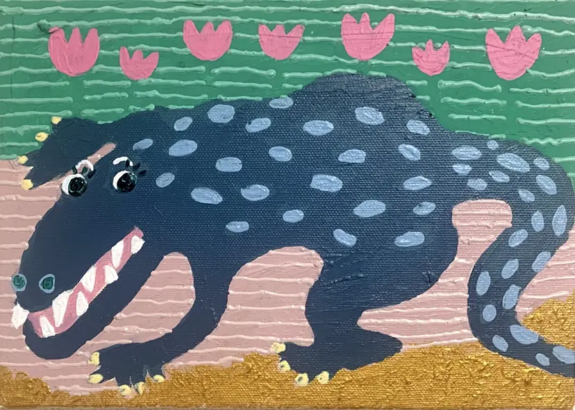 ワニと花 by 萩原　樹