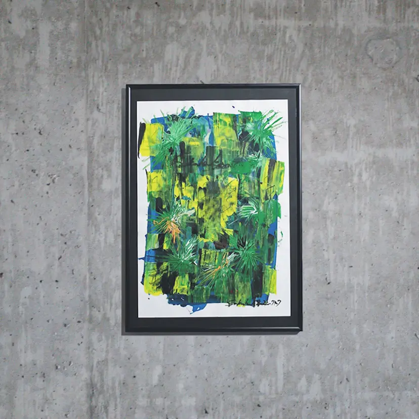 伊藤咲穂　アート作品　オリジナル　「Dead flowers/Jakuchu」 伊藤咲穂 アート作品 オリジナル 「Dead flowers/Jakuchu