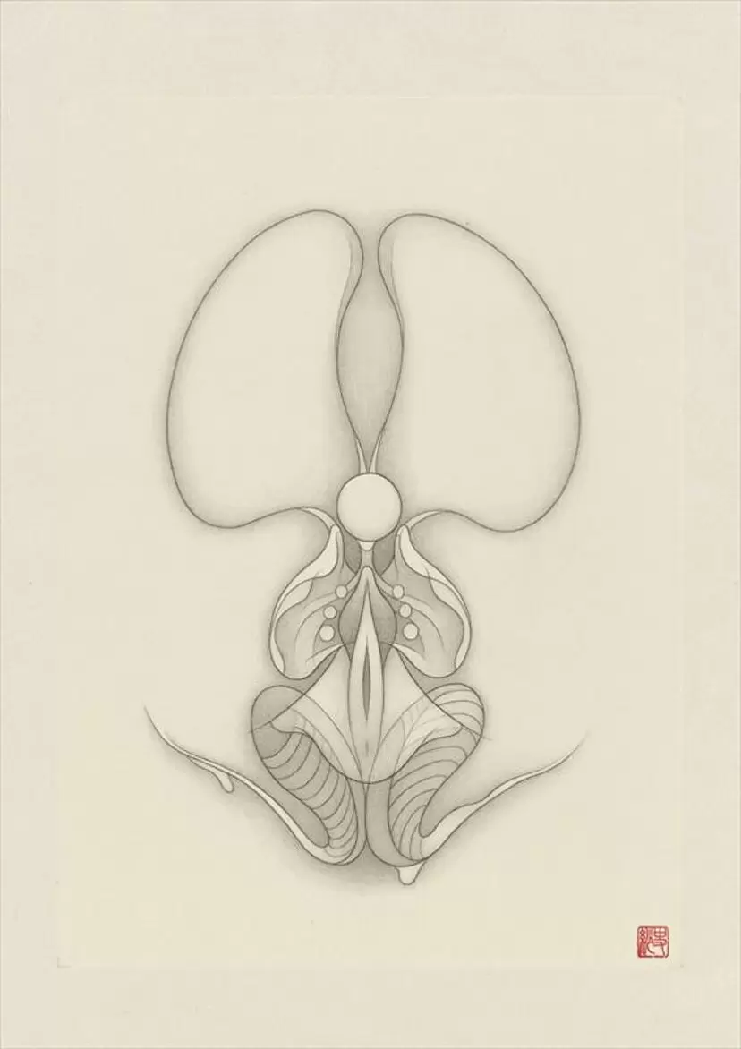 百花連歩図 紅 by 甲斐千香子 | 現代アートの販売・通販 | ArtSticker