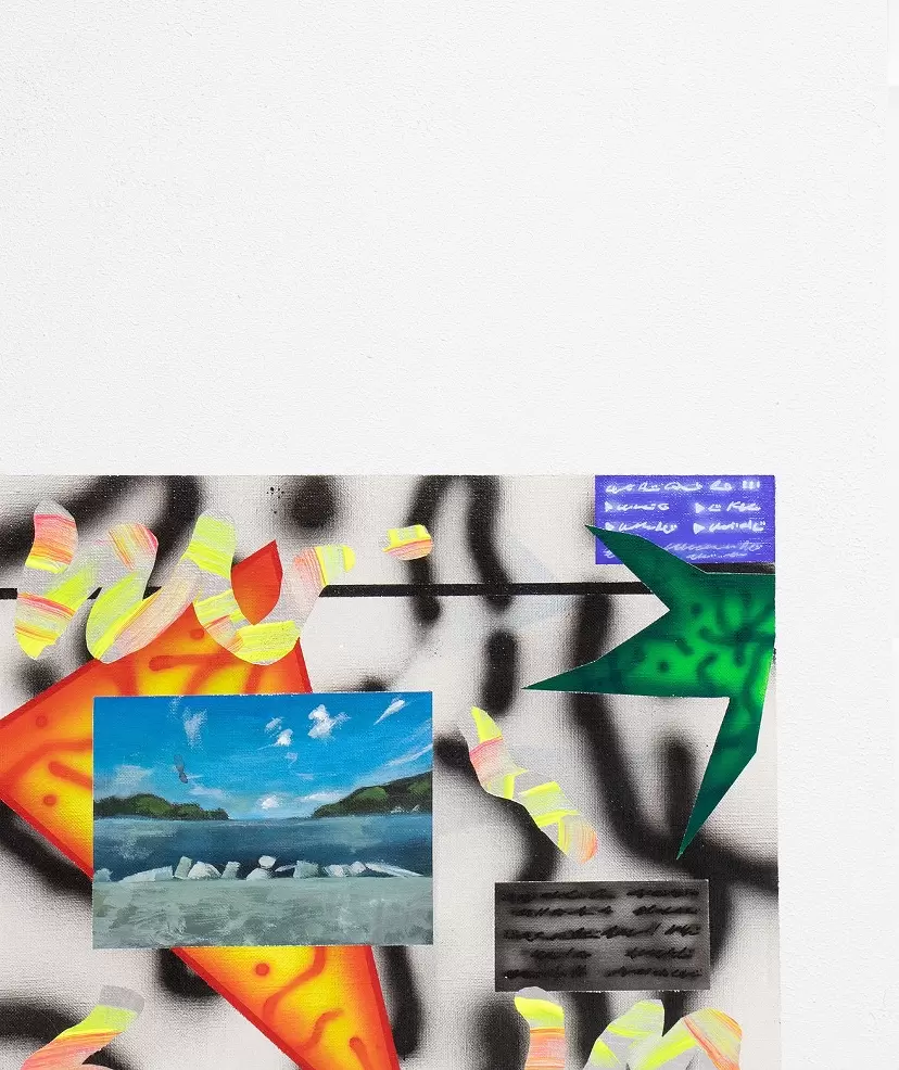Wall surface on display by Kobayashi Taro