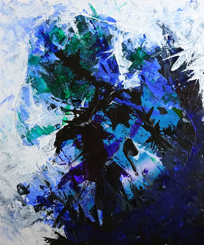 絵画　ART アート　銀箔　抽象画　手描き　ミクストメディア　腐蝕　現代アート 織月紅希 抽象画家（現代アート） on X: 