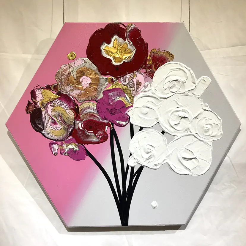 yutaokuda《Colourful Flower 2020／アクリル／S4号 yutaokuda《Colourful Flower 2020／アクリル／S4号