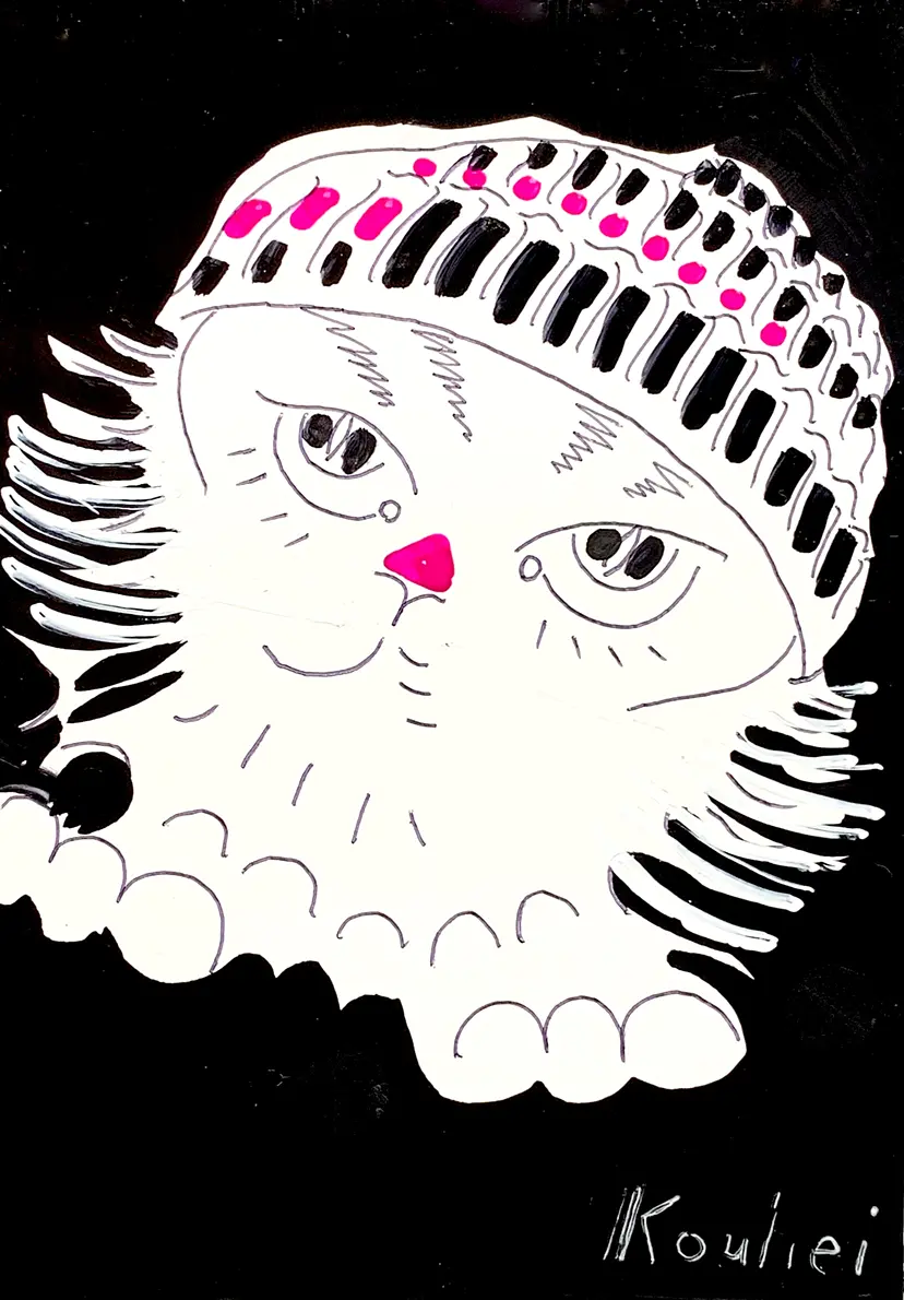 帽子ねこ by 林耕平/コウヘイ画伯