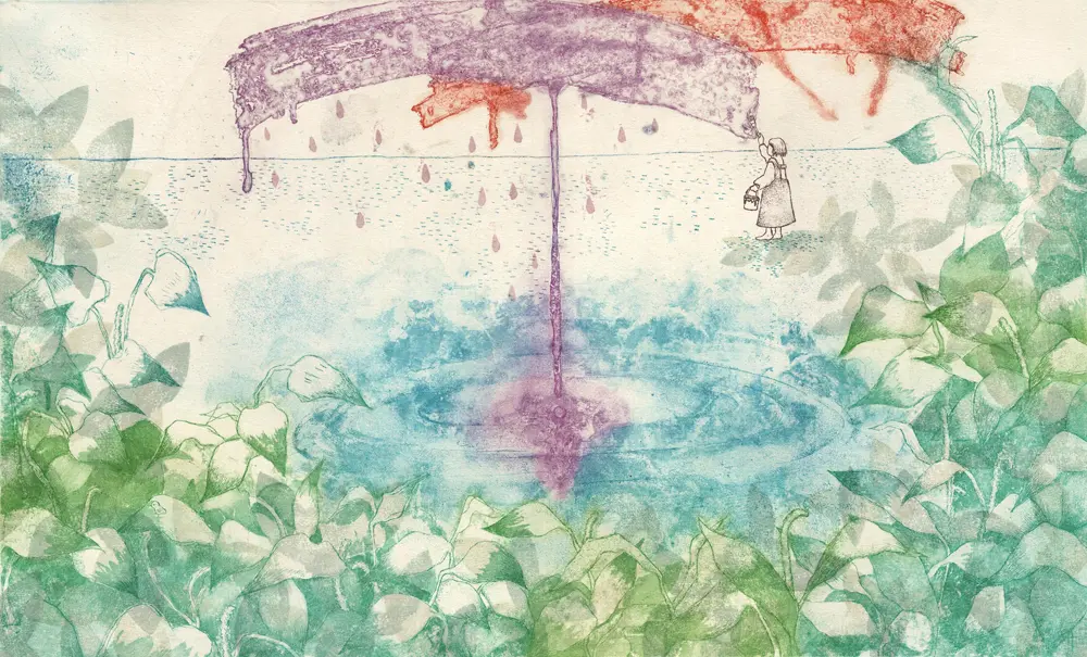 半夏生の水辺