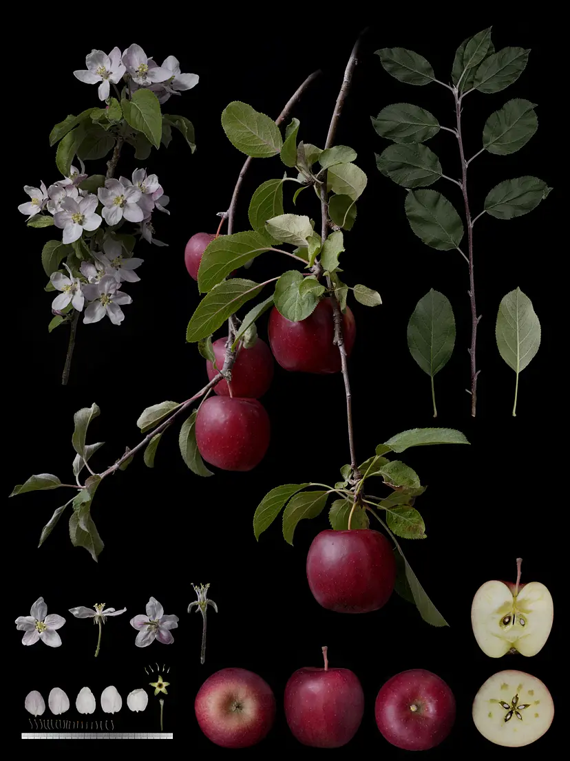 Malus pumila Mill. 'No name' Natural hybrid seedling of Propina by Masumi Shiohara