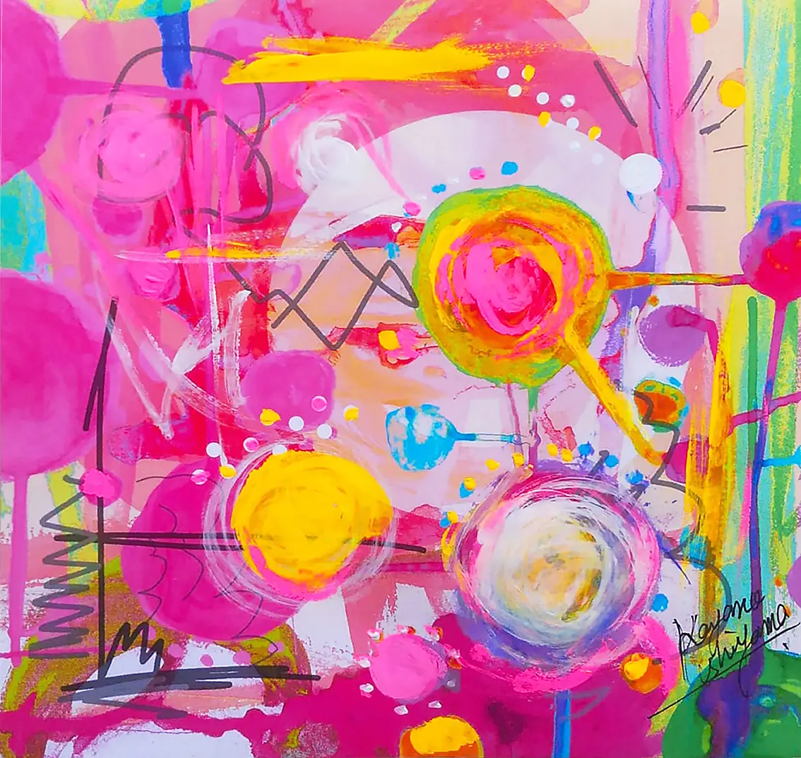 絵画 flk040085 Flower Power by KAYANO USHIYAMA | 現代アートの販売・通販
