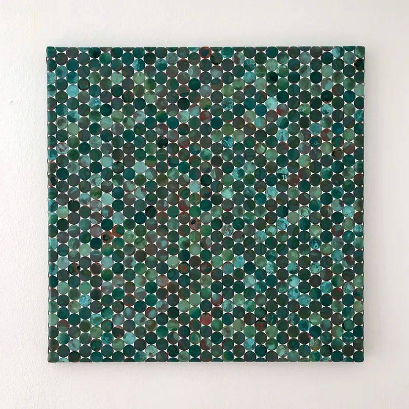 Metal painting / color series green #1 by 寺嶋孝佳