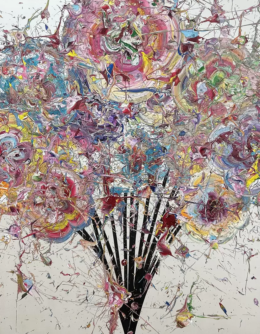 Abstract Bouquet 260126 (Pearl White x Red) by 奧田雄太