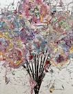 Abstract Bouquet 260126 (Pearl White x Red)