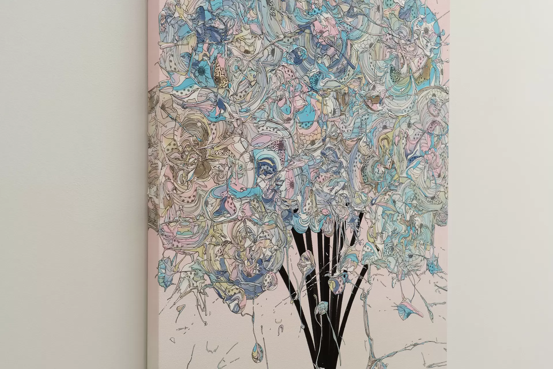 Abstract Bouquet 250205 (Pastel Pink Gradation x Sax Blue) by 奥田