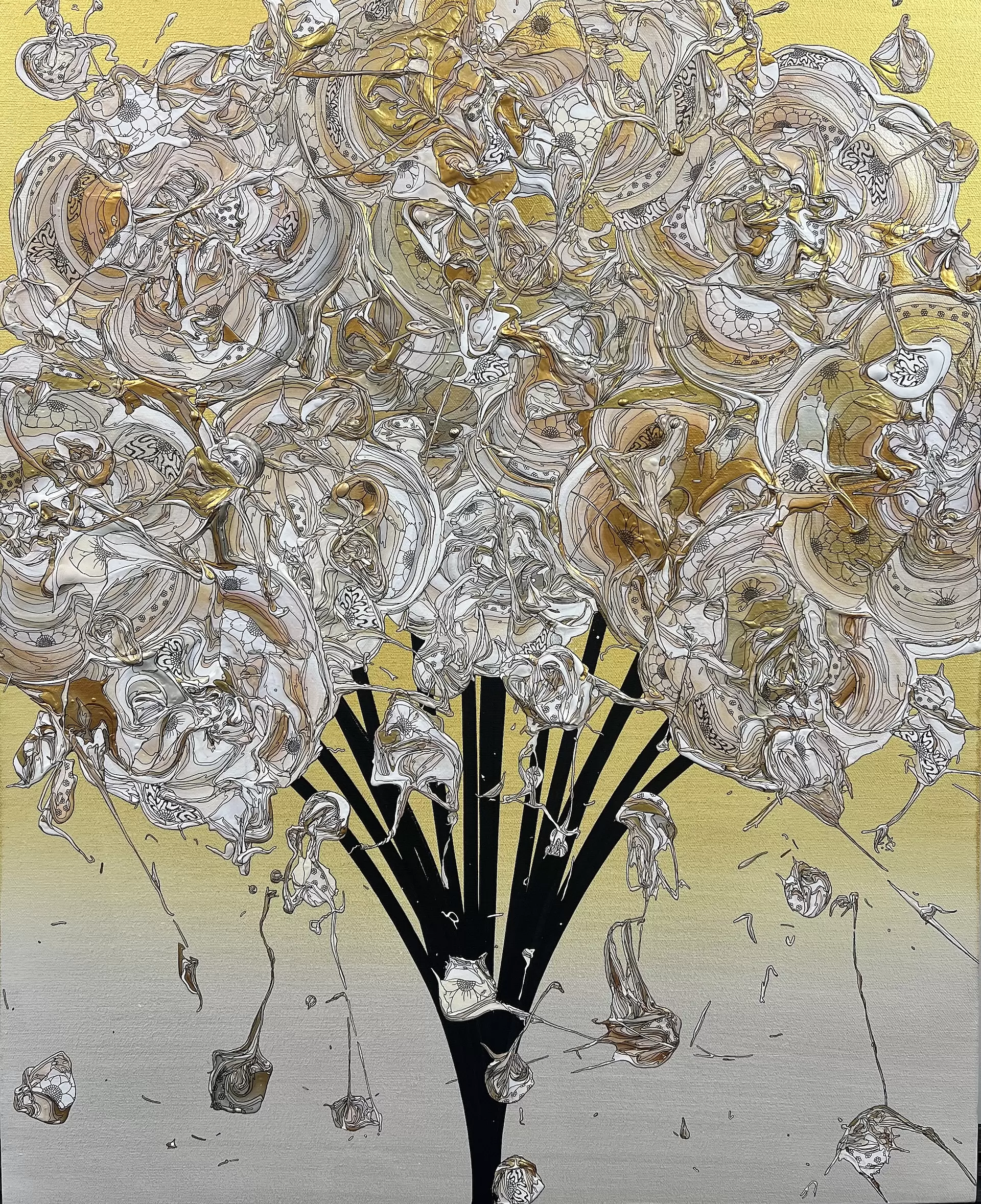 Abstract Bouquet 250812 (Gold Gradation x Gold)
