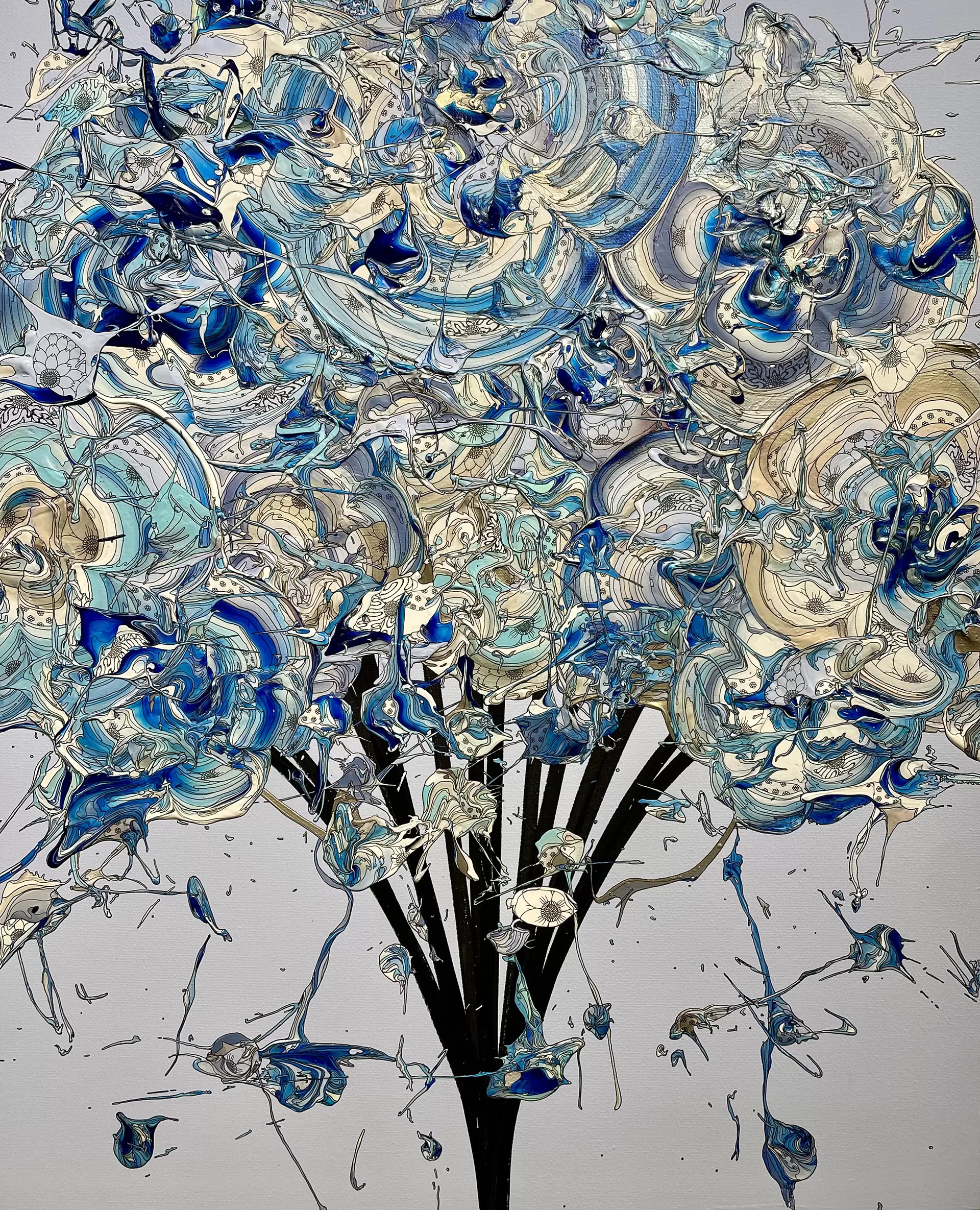 Abstract Bouquet 250812 (Sax Blue x Turquoise Blue)