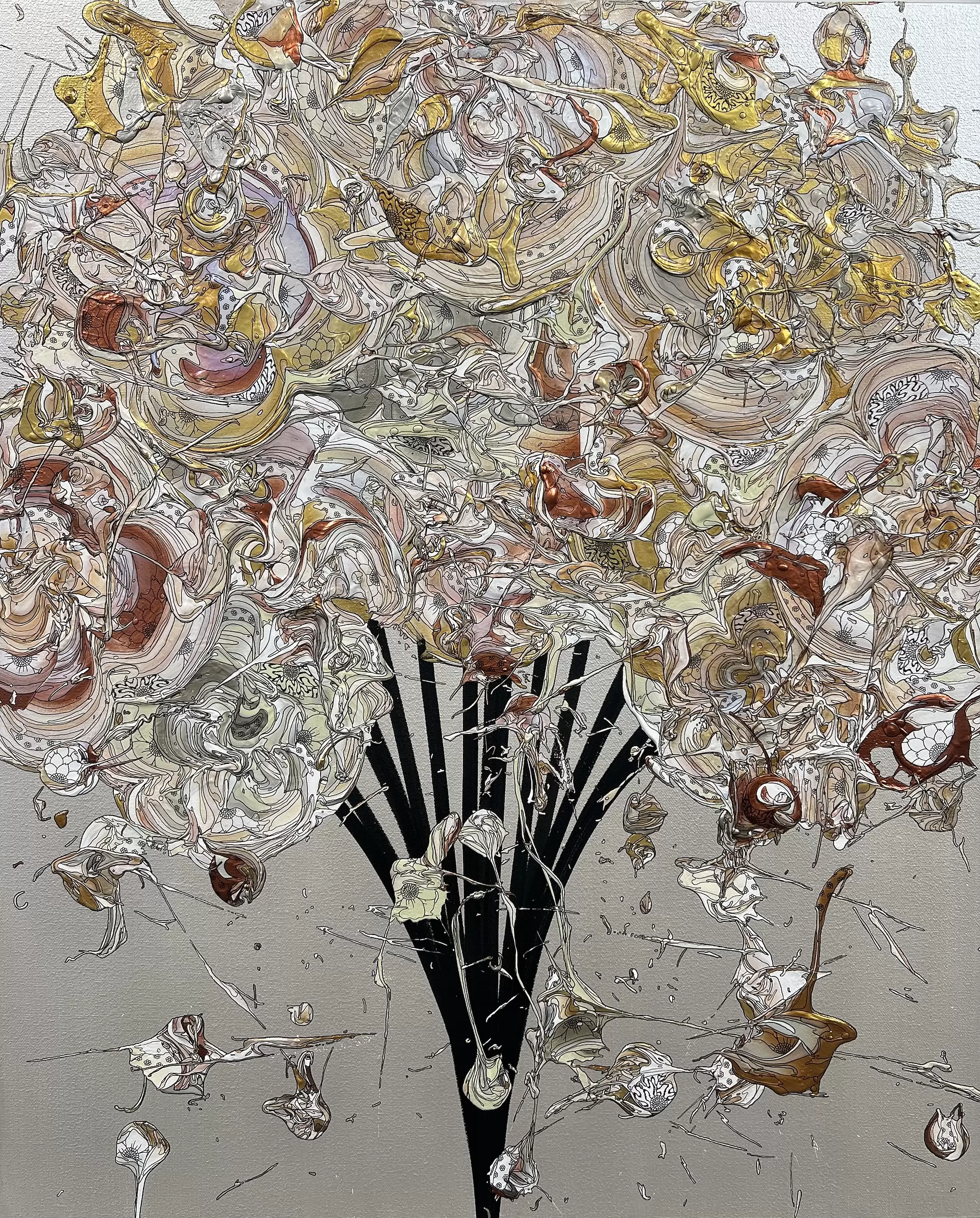 Abstract Bouquet 250808 (Pearl White x Copper)