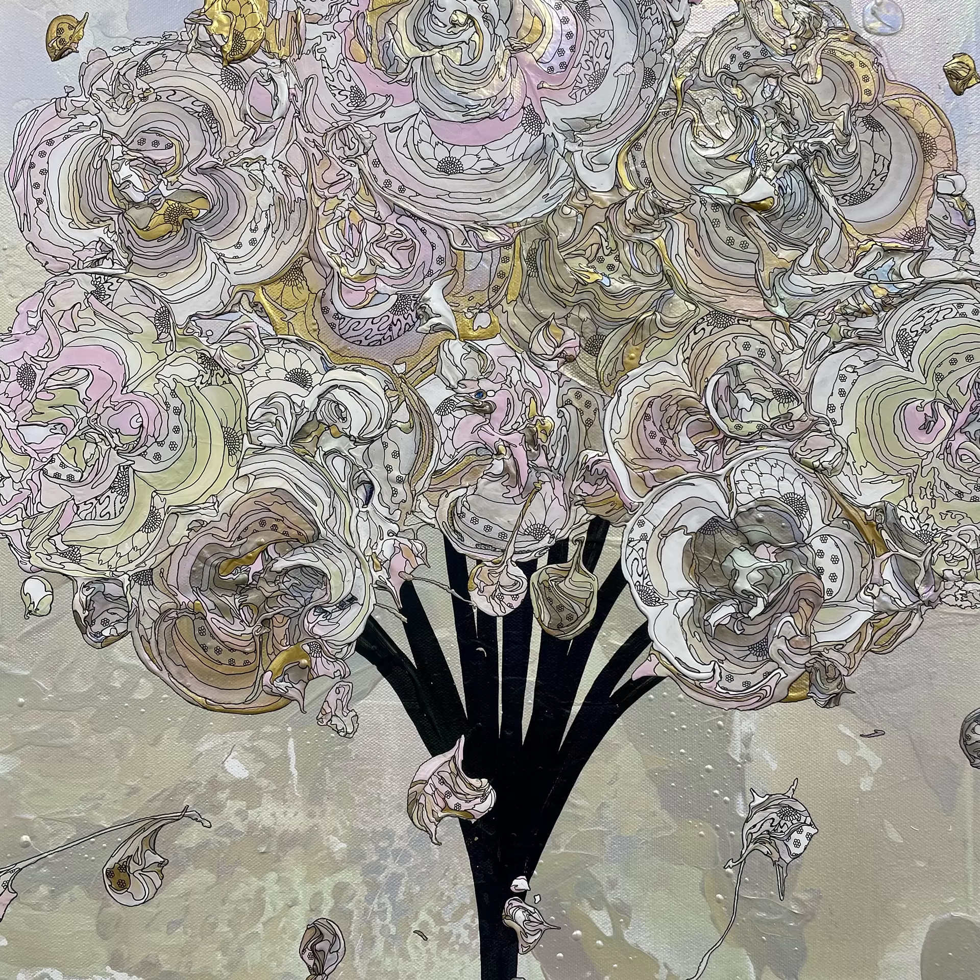 Abstract Bouquet 260219 (Aurora x Pastel Pink)