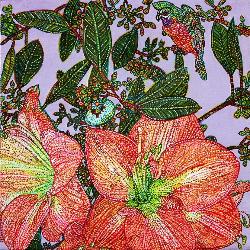 Amaryllis et l’oiseau by 横尾美美