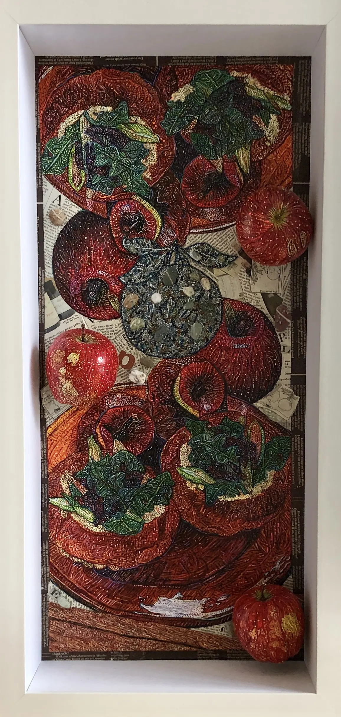 Les pommes rouges et la pomme de la pierre de Marguerite