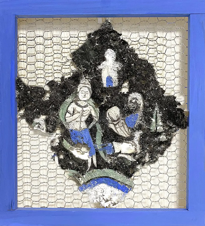 Fragment of mural (black) by 江原梨沙子