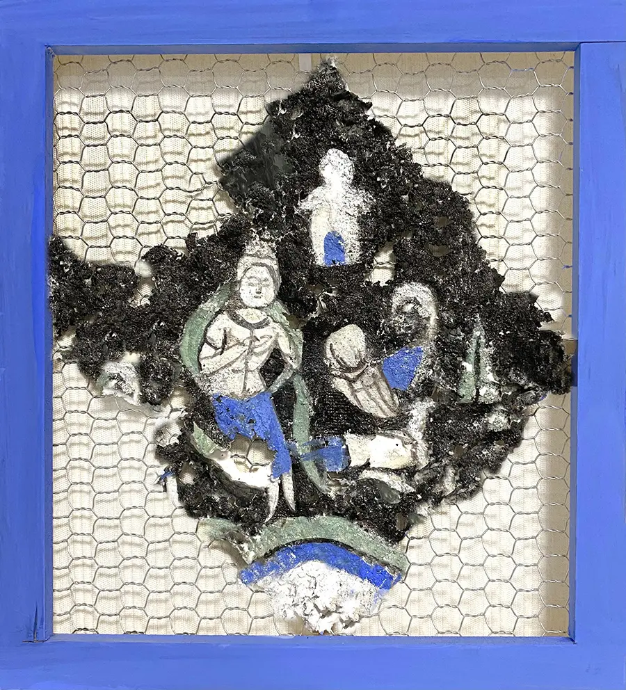 Fragment of mural (black)