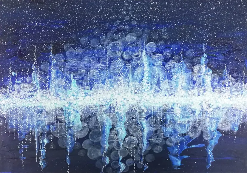 Bubbling light city by Takao Michi