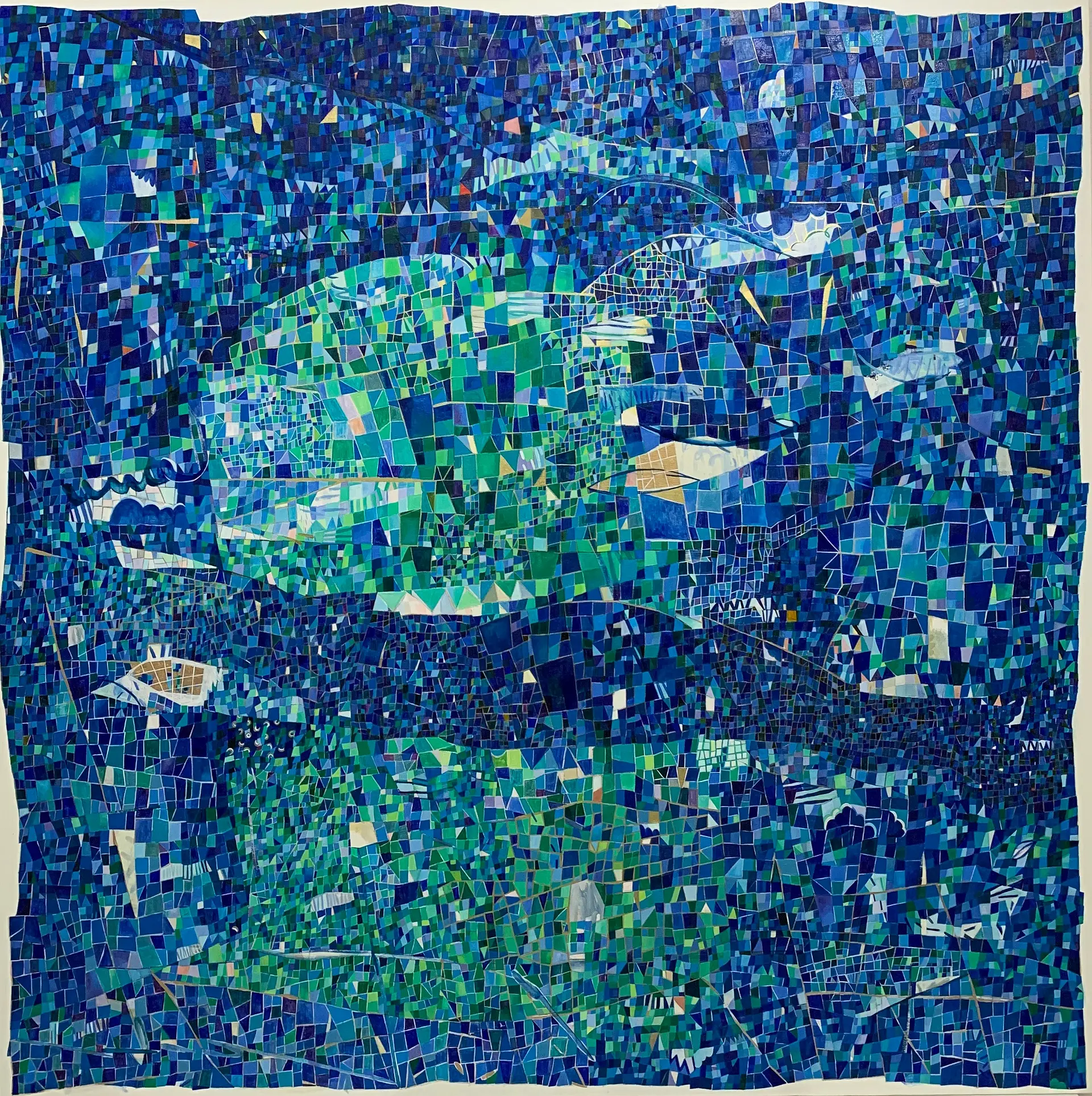 渡辺幸雄 日本画 F8号『上高地 田代池』自筆サイン、共シール