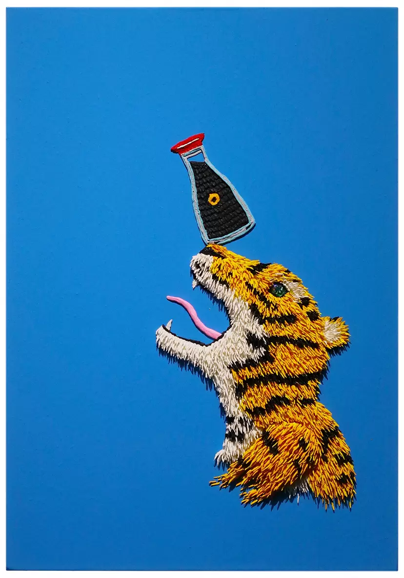 Tiger & soy sauce by Yoshikazu KAJIKAWA