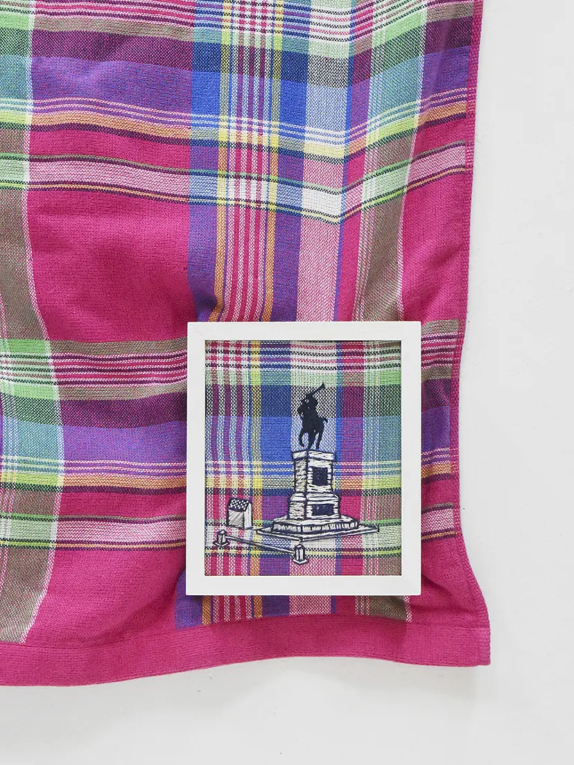PLUS_RALPH LAUREN_pink madras check bath towel  by 久村 卓