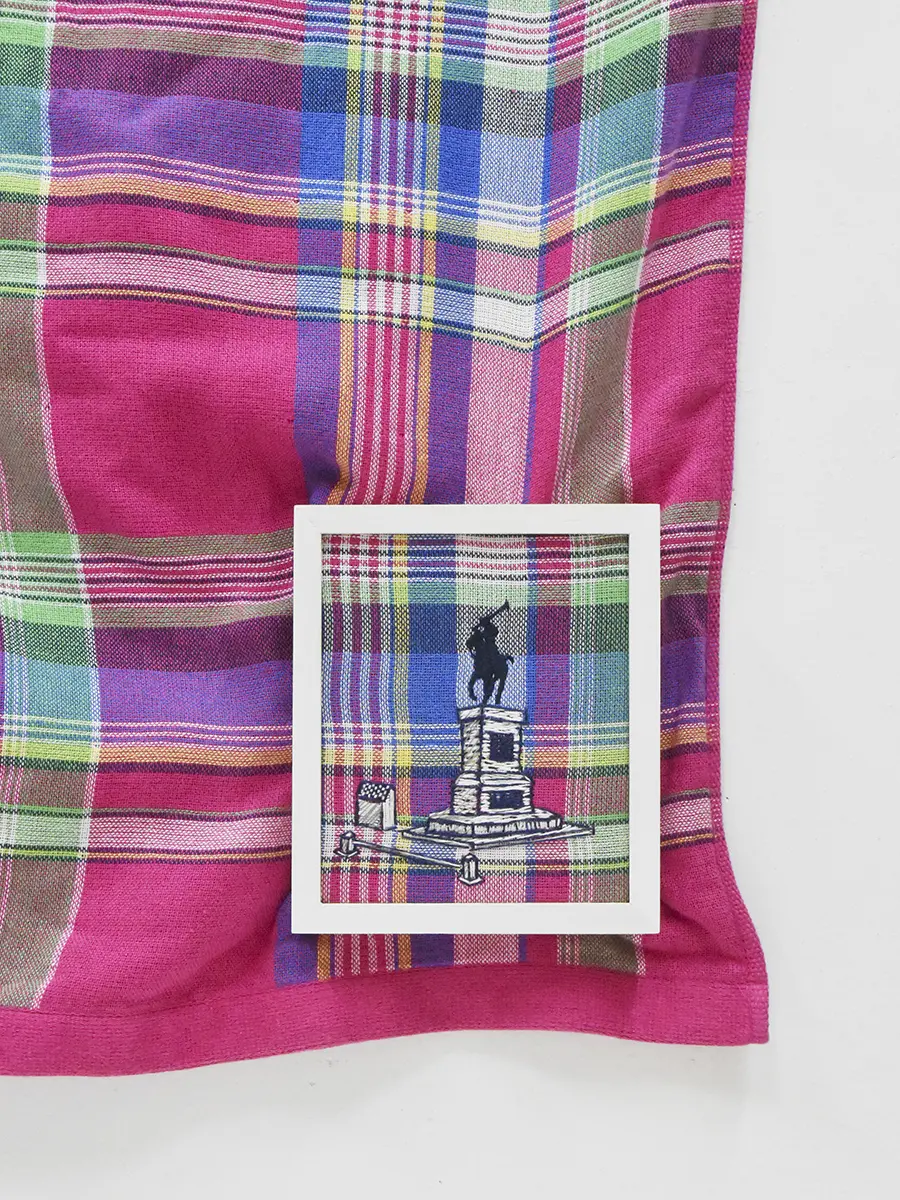 PLUS_RALPH LAUREN_pink madras check bath towel 