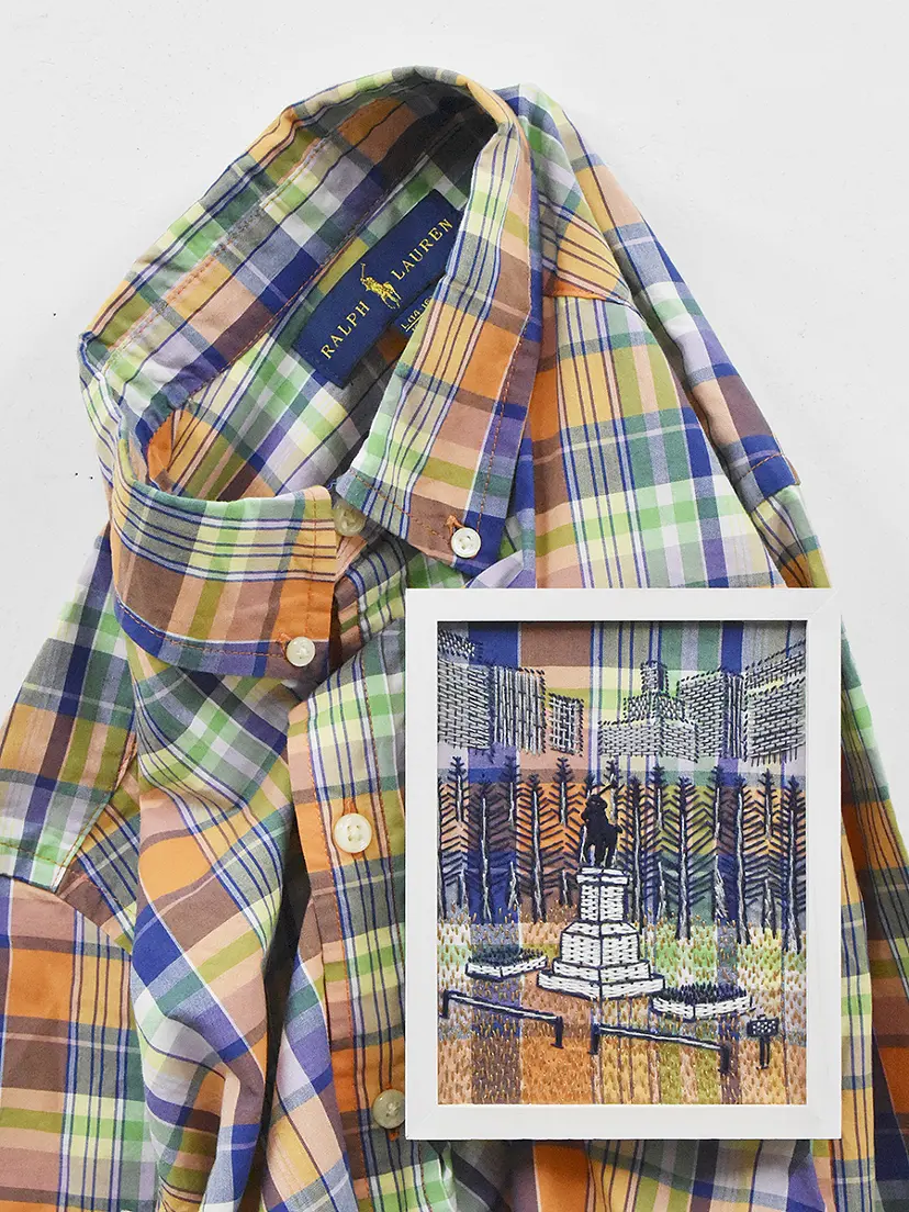 PLUS_RALPH LAUREN_orange madras check by 久村 卓