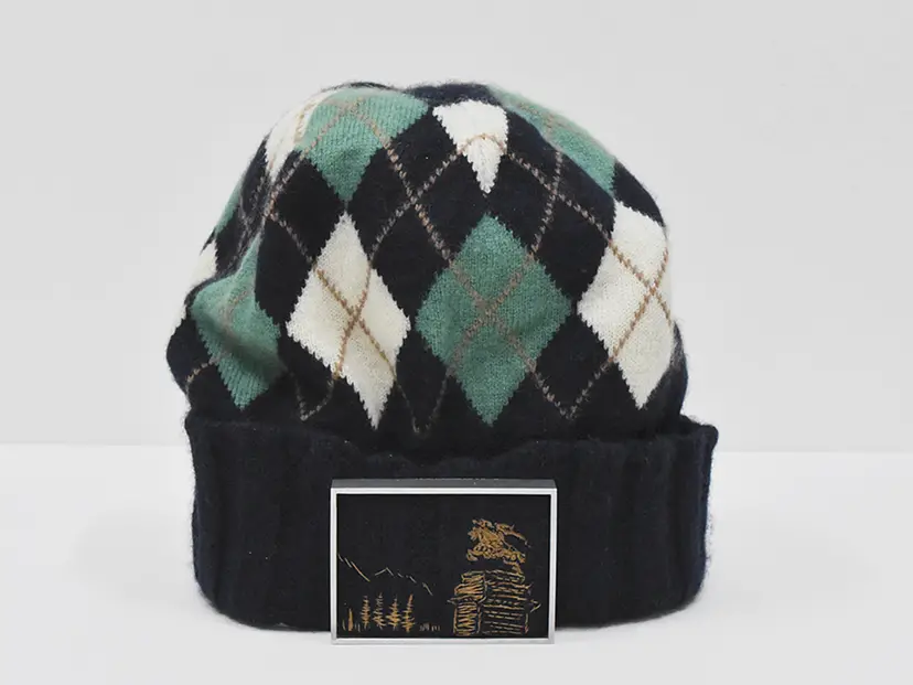 PLUS_BURBERRY_argyle knit cap by 久村 卓