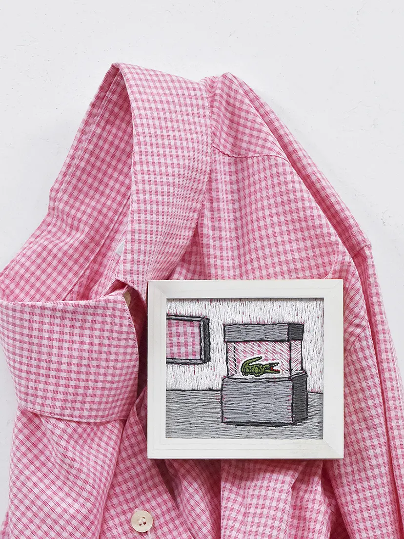 PLUS_LACOSTE_pink gingham check by 久村 卓