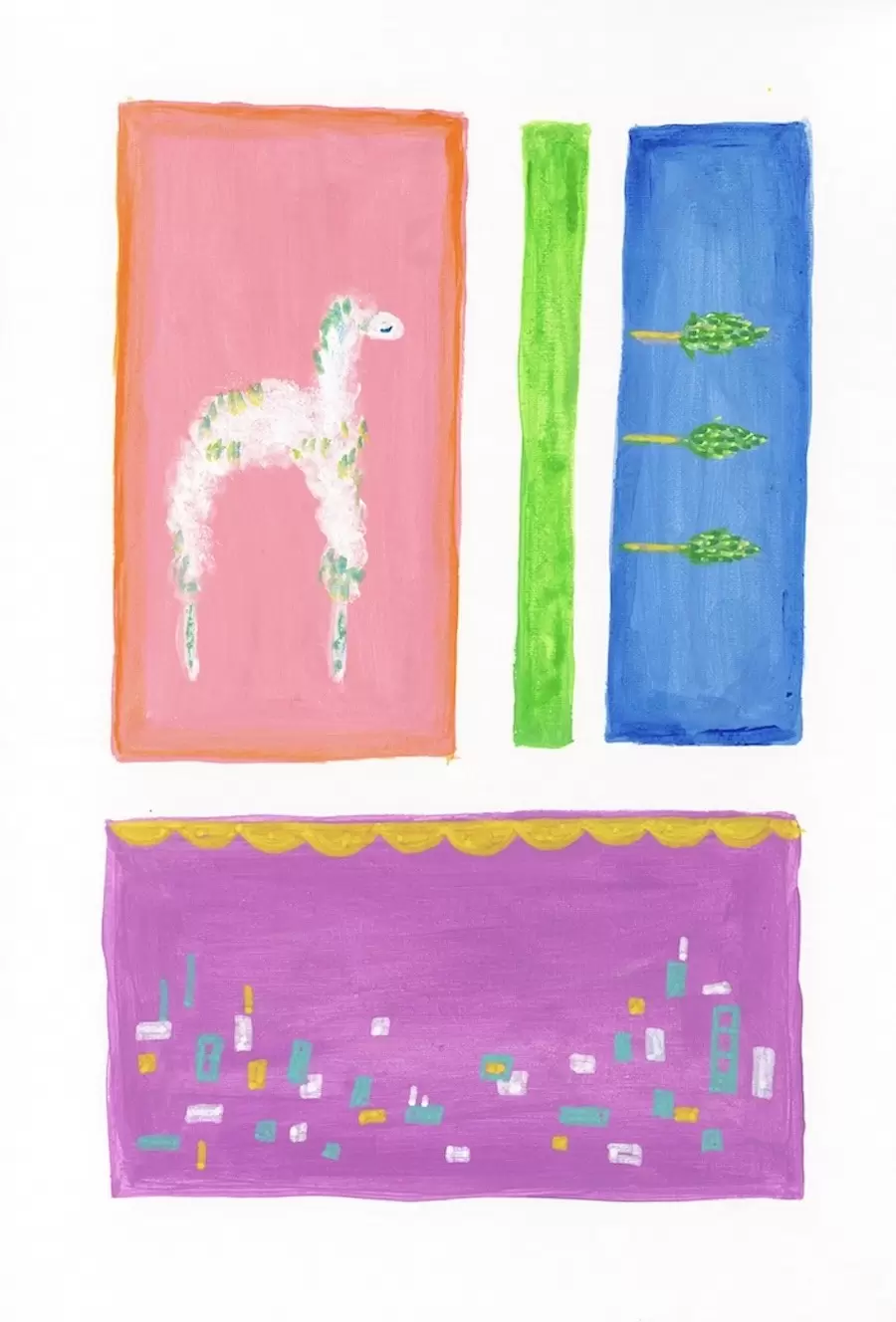 あいまいな セカイ の絵「お花が咲いて嬉しい気分」