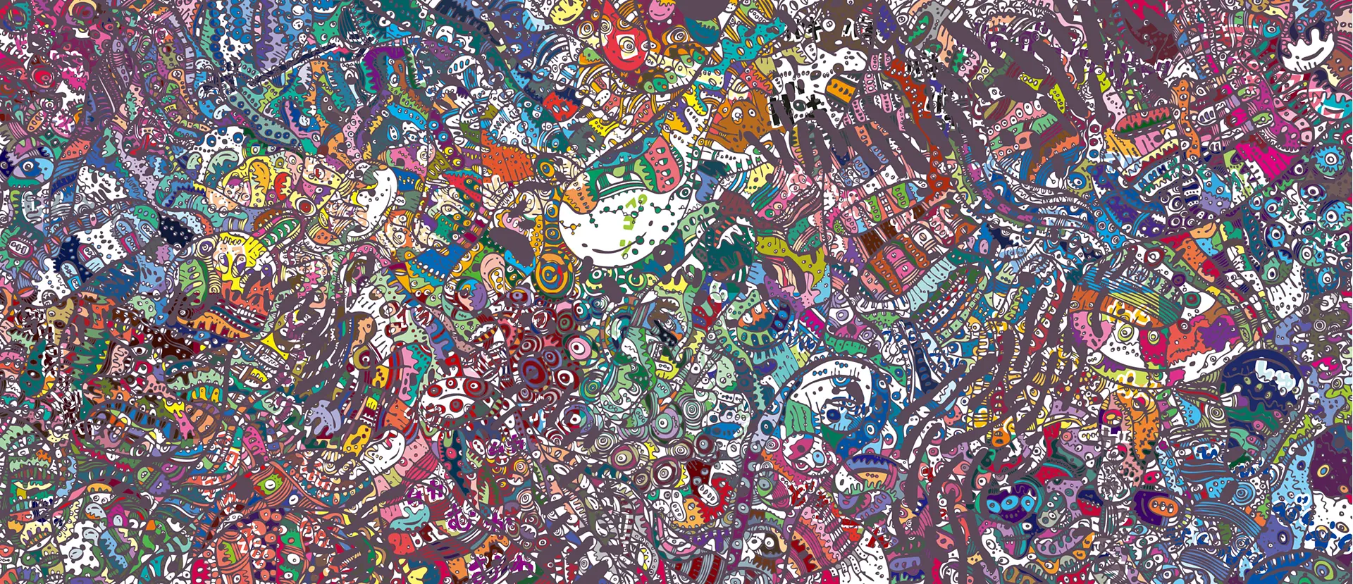 【 mandar A phex twin 】 現代美術　ポップアート　絵画 RE Member No.6 Hideto Bando」（ポップアート、アート、絵