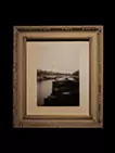 夕方、セーヌ川で羽ばたく鳥 [Photo + Frame SET]