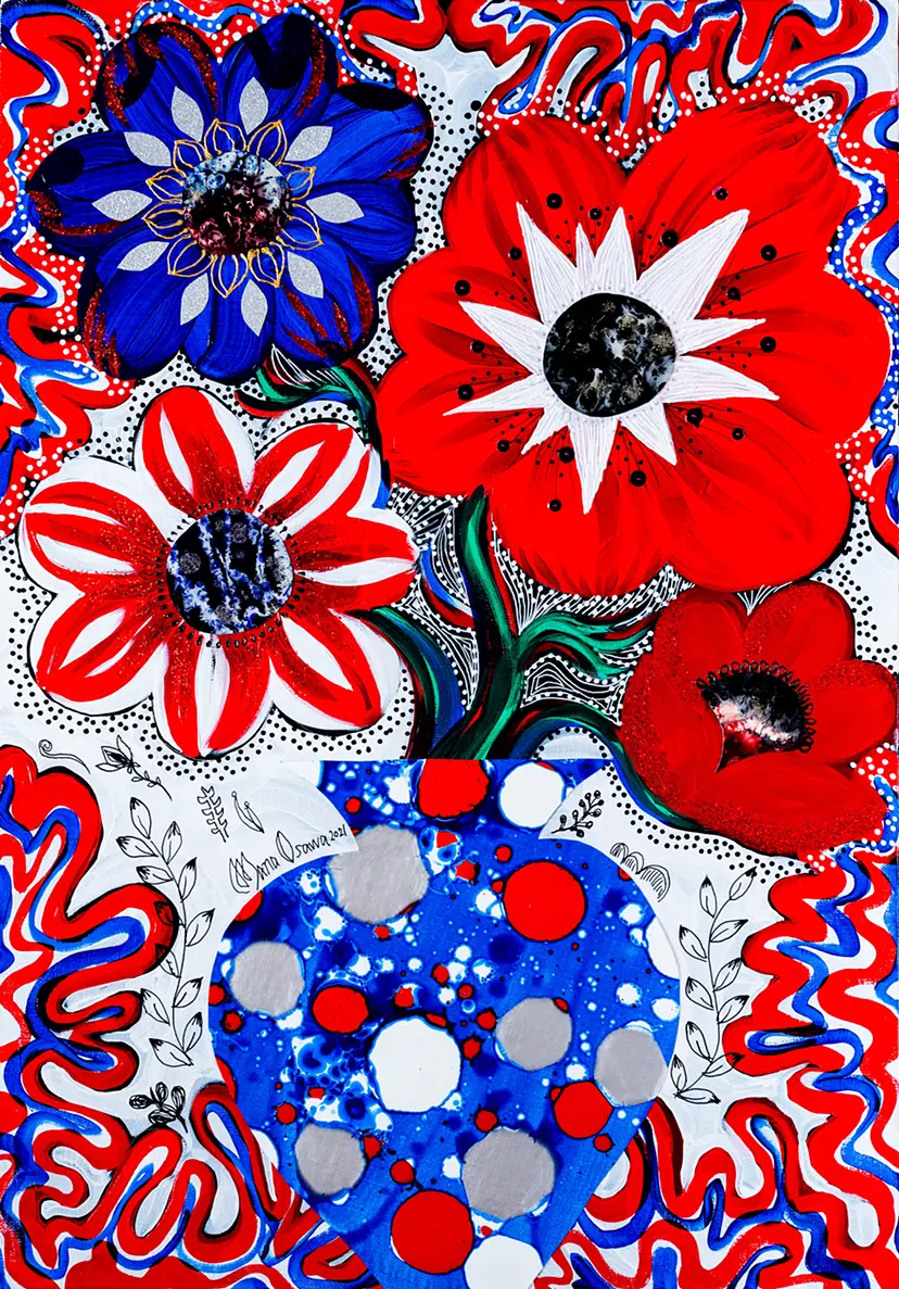 Anemone Specialite tricolore  by Mana Osawa / 大沢愛