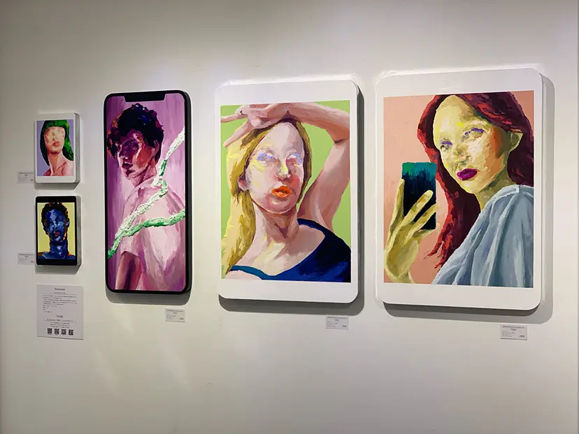 Someone_2(Index finger painting)  by 下原亜矢/Aya SHIMOHARA