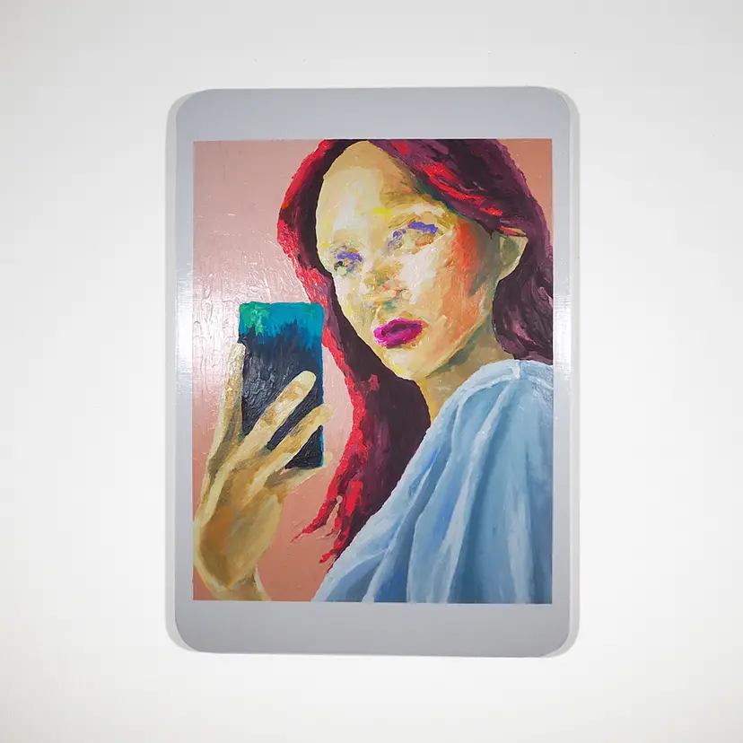 Someone_3(Index finger painting)  by 下原亜矢/Aya SHIMOHARA