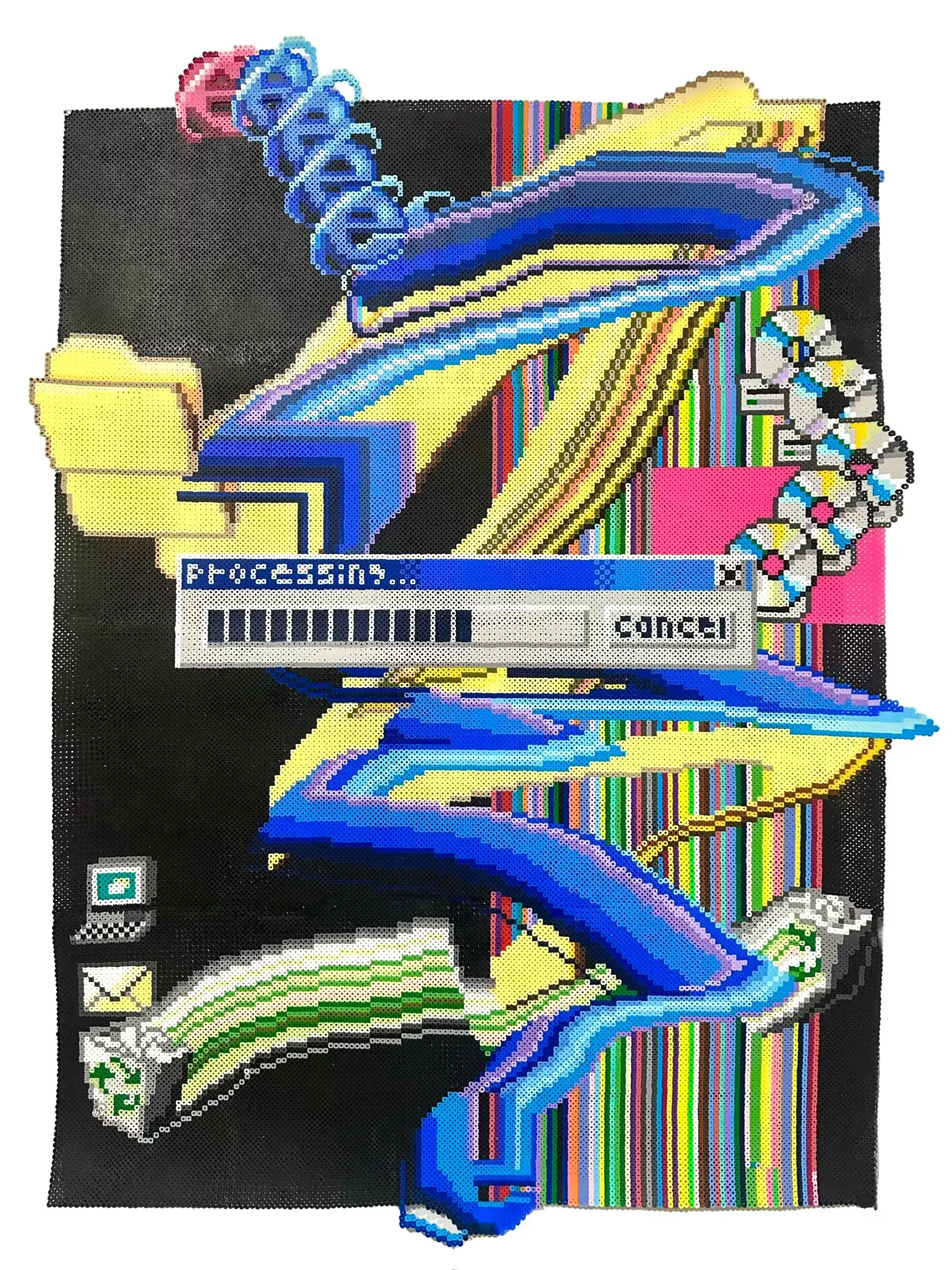 Computer drawing “waiting for processing ”