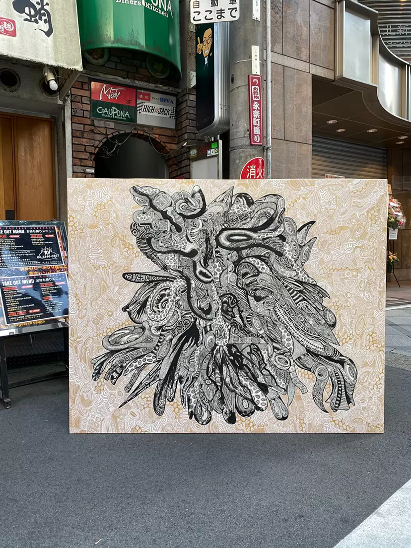 LONG LONG PAINTING 大阪北新地Captain Kangaroo by 岡田 鉄平　Teppei Okada