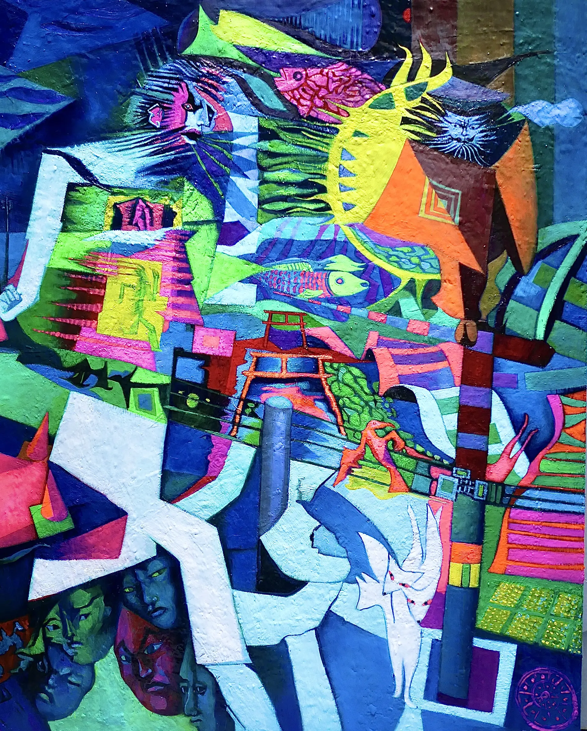 障害者アーティストの絵画作品を展示パソナハートフル『能登半島