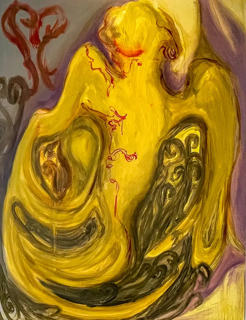 behind the eyelids, a gold relief in the shape of yours by 川上愛理