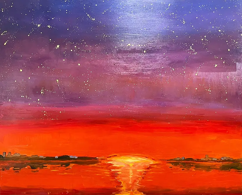 夕暮れの星空」 by 籾井 優佐 | 現代アートの販売・通販 | ArtSticker