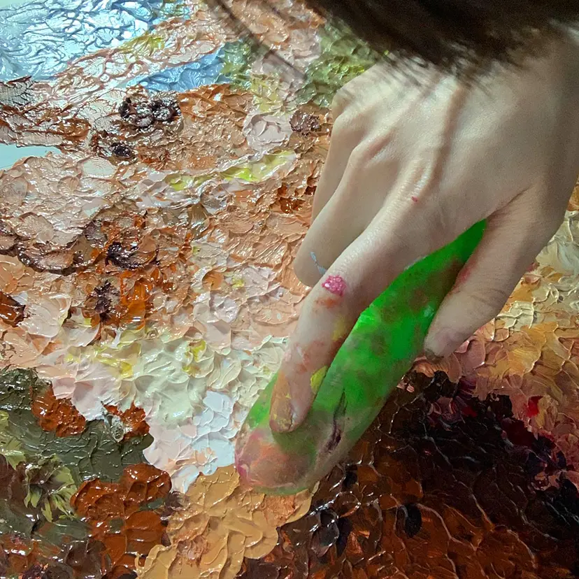 Someone_6(Index finger painting)  by 下原亜矢/Aya SHIMOHARA