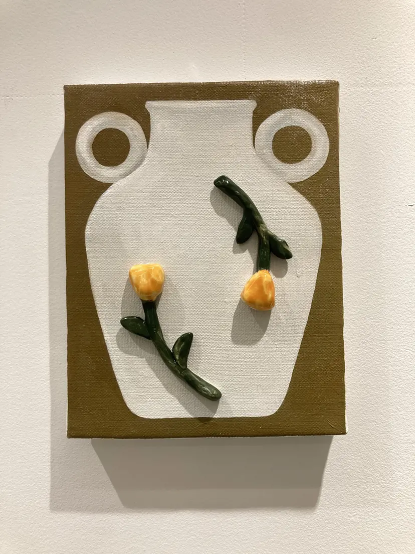 ceramic flower by つえたに みさ