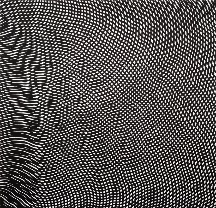 斜線を引き、交差させていく /  I draw diagonal lines and crossing them by 平子暖