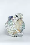 Floral White Glaze Jar