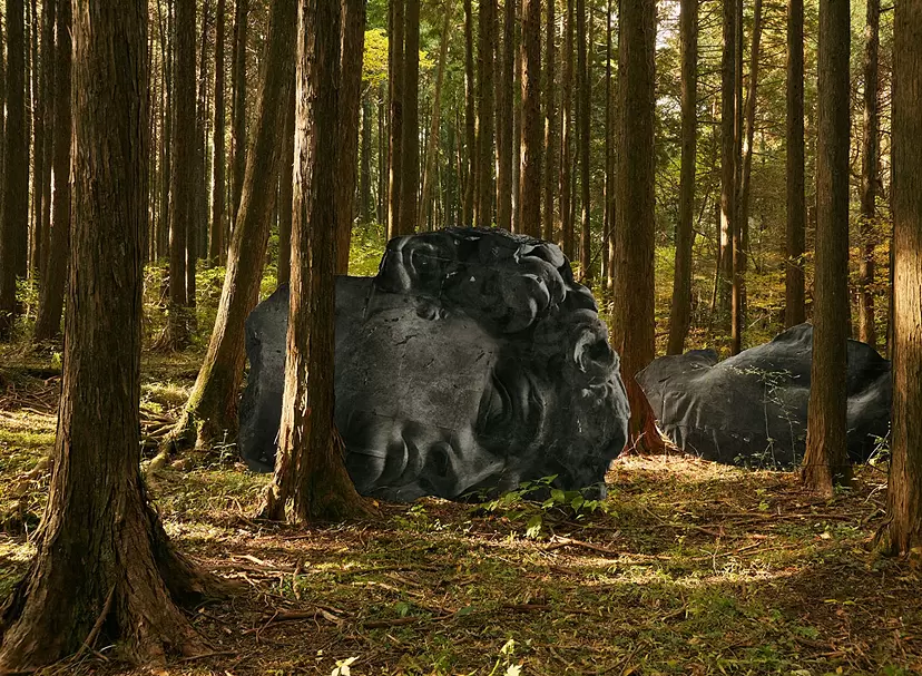 “Landscape of Momentary Sunshine with a Colossus,” from the series “COLOSSUS” by Yoshiki Hase